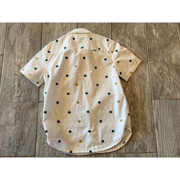 Denim & Flower Luck of the Irish Shirt Notre Dame boys 5 6 Clover Lucky - Picture 3 of 7